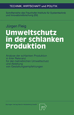 Kartonierter Einband Umweltschutz in der schlanken Produktion von Jürgen Fleig