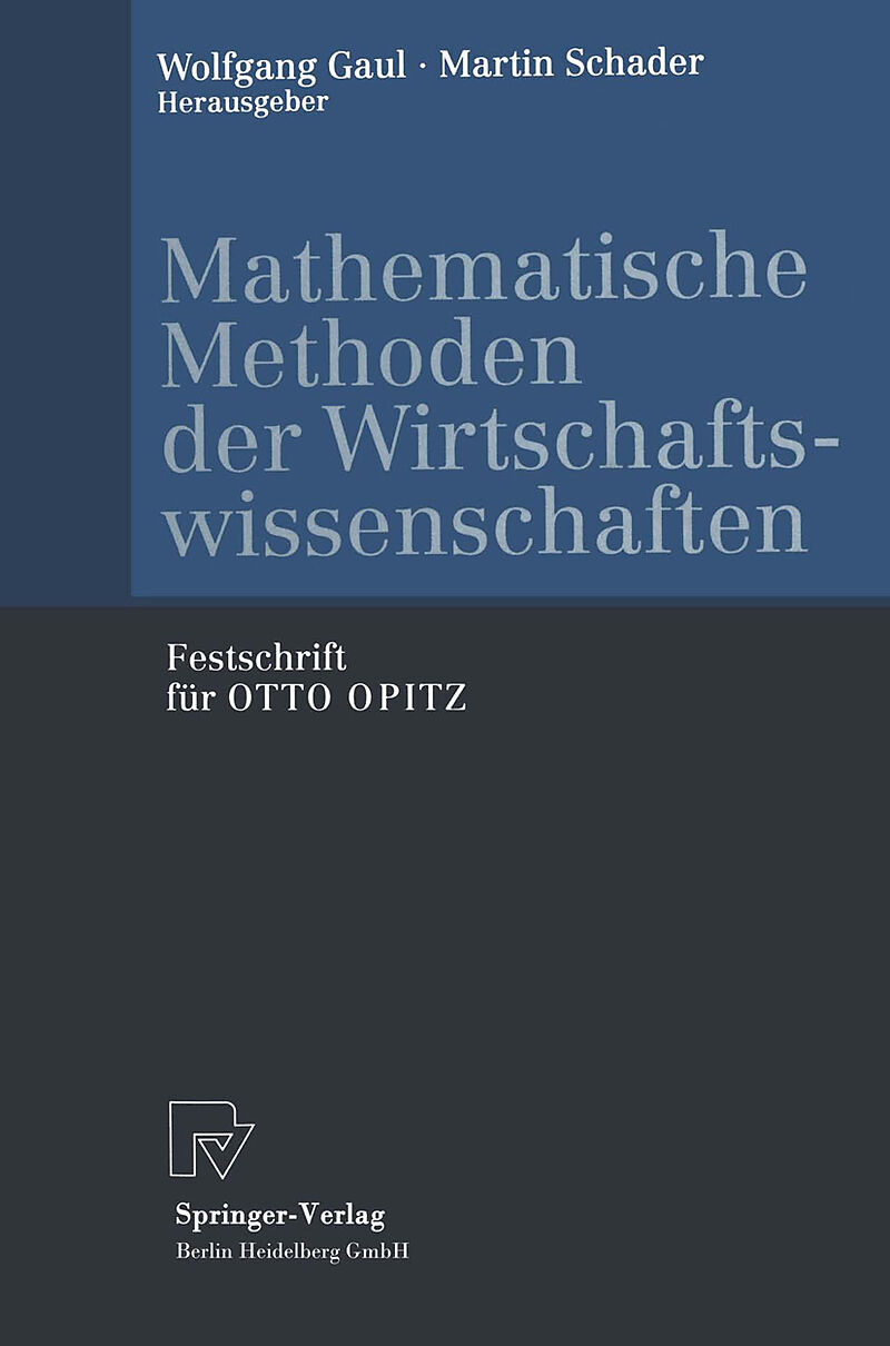 Mathematische Methoden der Wirtschaftswissenschaften