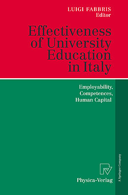 Couverture cartonnée Effectiveness of University Education in Italy de 