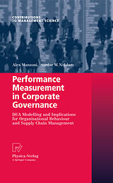 Couverture cartonnée Performance Measurement in Corporate Governance de Sardar M. N. Islam, Alex Manzoni