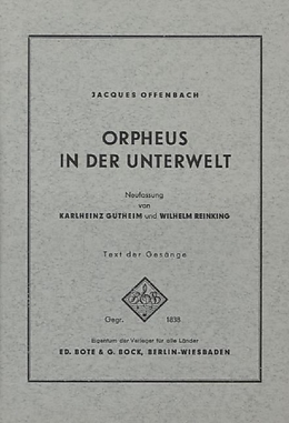 Jacques Offenbach Notenblätter Orpheus in der Unterwelt