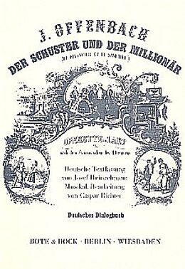 Jacques Offenbach Notenblätter Der Schuster und der Millionär