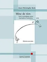 Jean-Christophe Keck Notenblätter Mine de rien für Klarinette und Orchester