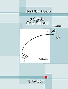 Fester Einband 3 Stücke für 2 Fagotte von Bernd Richard Deutsch
