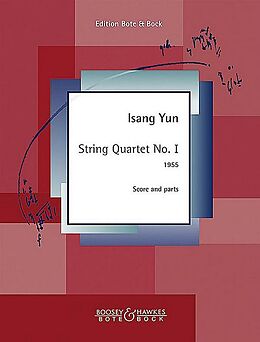 Isang Yun Notenblätter Streichquartett Nr.1