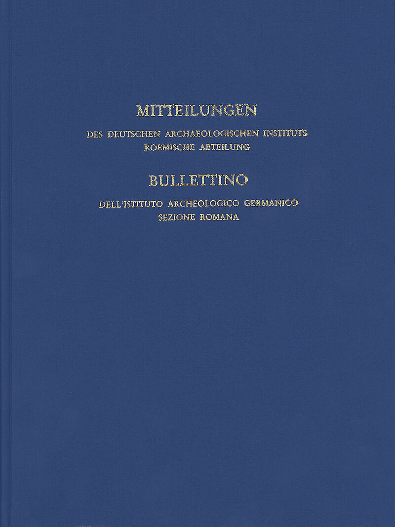 Mitteilungen des Deutschen Archäologischen Instituts, Römische Abteilung