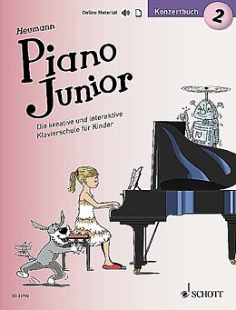 Hans-Günter Heumann Notenblätter Piano junior - Konzertbuch Band 2 (+Online-Material)
