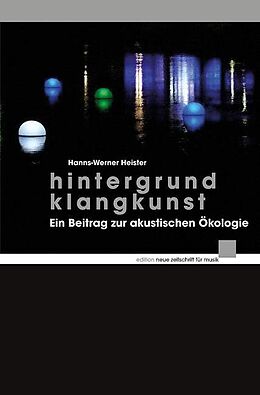 Fester Einband Hintergrund Klangkunst von Hanns-Werner Heister