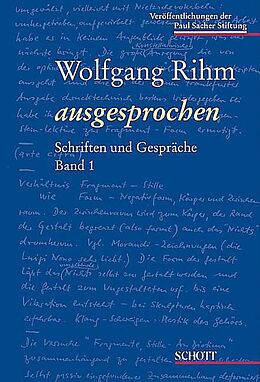 Fester Einband Wolfgang Rihm ausgesprochen von Wolfgang Rihm