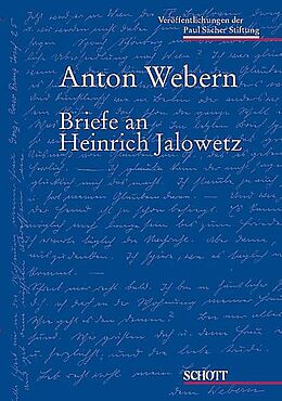 Fester Einband Briefe an Heinrich Jalowetz von Anton Webern