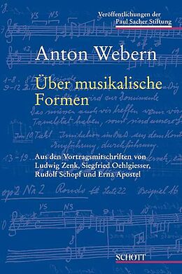 Leinen-Einband Über musikalische Formen von Anton Webern