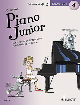 Hans-Günter Heumann Notenblätter Piano junior - Konzertbuch Band 4 (+Online-Material)