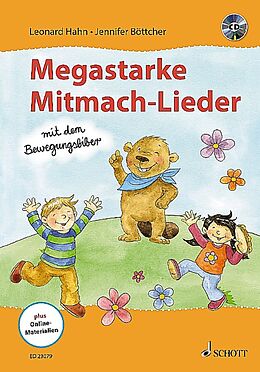 Loseblatt Megastarke Mitmach-Lieder - mit dem Bewegungsbiber von Jennifer Böttcher, Leonard Hahn