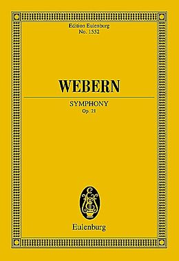 Anton von Webern Notenblätter Sinfonie op.21