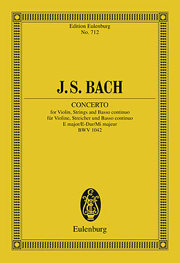 eBook (pdf) Violin Concerto, E major de Johann Sebastian Bach