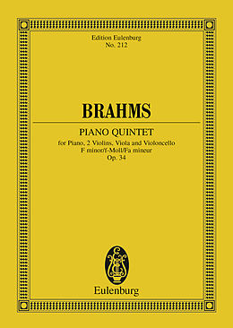 eBook (pdf) Piano Quintet F minor de Johannes Brahms