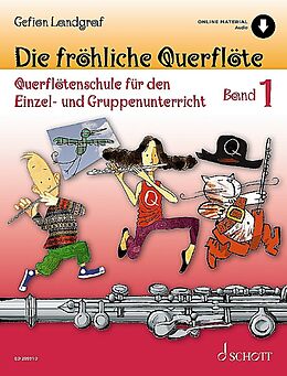 Gefion Landgraf Notenblätter Die fröhliche Querflöte Band 1 - Schule (+Online Audio)
