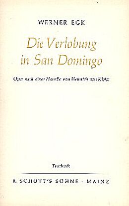 Werner Egk Notenblätter Die Verlobung in San Domingo
