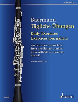 Carl Baermann Notenblätter Tägliche Übungen aus der Klarinettenschule op.63