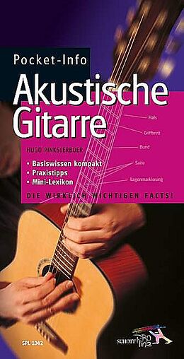 Paperback Pocket-Info Akustische Gitarre von Hugo Pinksterboer