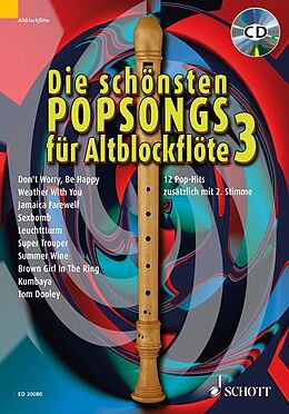 Loseblatt Die schönsten Popsongs für Alt-Blockflöte von 