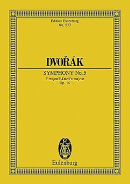 Antonin Leopold Dvorak Notenblätter Sinfonie F-Dur Nr.5 op.76