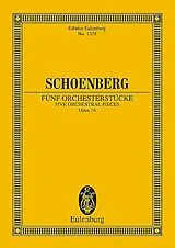 Arnold Schönberg Notenblätter 5 Orchesterstücke op.16 in der Originalfassung