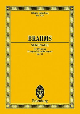 Johannes Brahms Notenblätter Serenade D-Dur op.11