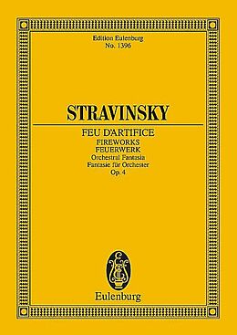 Igor Strawinsky Notenblätter Feu dartifice op.4 (Fantasie)