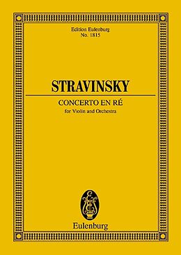 Igor Strawinsky Notenblätter Konzert D-Dur