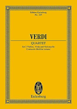 Giuseppe Verdi Notenblätter Streichquartett e-Moll