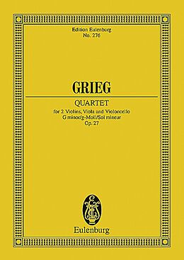 Edvard Hagerup Grieg Notenblätter Streichquartett g-Moll op.27
