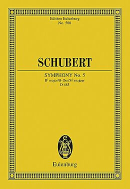 Franz Schubert Notenblätter Sinfonie B-Dur Nr.5 D485