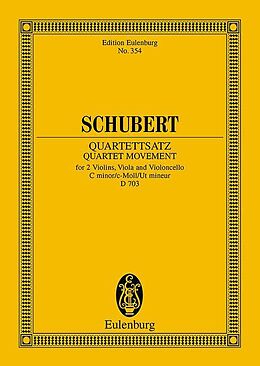 Franz Schubert Notenblätter Streichquartett c-Moll D703