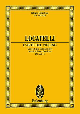 Pietro Antonio Locatelli Notenblätter Concerti op.3,1-4