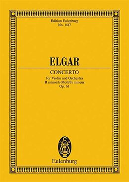 Edward Elgar Notenblätter Konzert h-Moll op.61