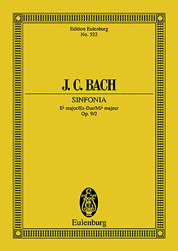 Johann Christian Bach Notenblätter Sinfonie Es-Dur op.9,2