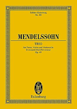 Felix Mendelssohn-Bartholdy Notenblätter Trio d-Moll op.49