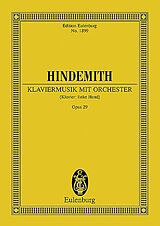 Paul Hindemith Notenblätter Klaviermusik (linke Hand) mit Orchester op.29