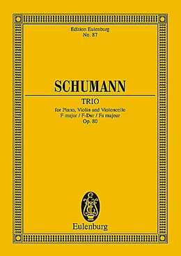 Robert Schumann Notenblätter Klaviertrio F-Dur op.80