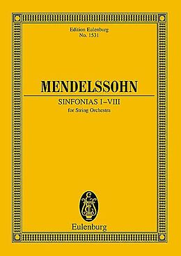 Felix Mendelssohn-Bartholdy Notenblätter Sinfonien Nr.1-8