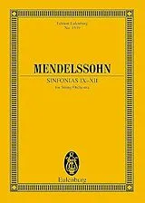 Felix Mendelssohn-Bartholdy Notenblätter Sinfonien Nr.9-12