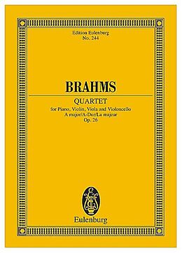 Johannes Brahms Notenblätter Quartette A-Dur op.26