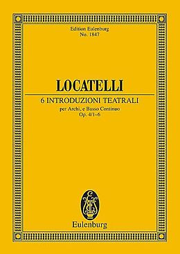 Pietro Antonio Locatelli Notenblätter 6 introduzioni teatrali op.4,1-6