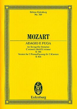 Wolfgang Amadeus Mozart Notenblätter Adagio und Fuge c-Moll KV546 , 426