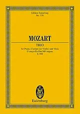 Wolfgang Amadeus Mozart Notenblätter Trio in e Flat Major KV498