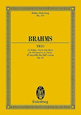 Johannes Brahms Notenblätter Trio Es-Dur op.40