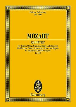 Wolfgang Amadeus Mozart Notenblätter Quintett Es-Dur KV452