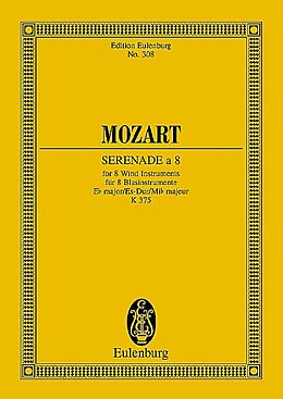 Wolfgang Amadeus Mozart Notenblätter Serenade no. 11 e flat KV375