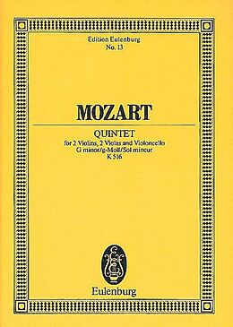 Wolfgang Amadeus Mozart Notenblätter Quintett g-Moll KV516